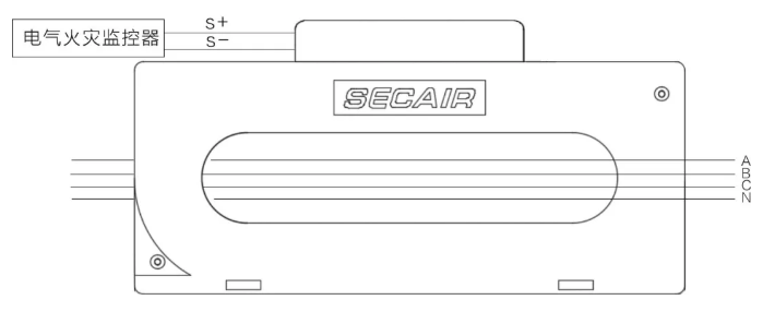 J-SCM41(250)剩余電流式<a href=http://m.844sun.com/dianqihuozai/ target=_blank class=infotextkey>電氣火災(zāi)監(jiān)控</a>探測器接線圖