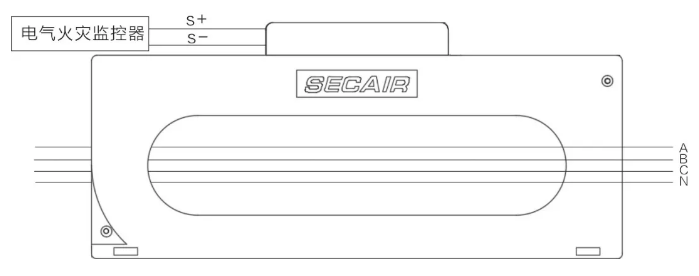 J-SCM41(400)剩余電流式<a href=http://m.844sun.com/dianqihuozai/ target=_blank class=infotextkey>電氣火災(zāi)監(jiān)控</a>探測器接線圖